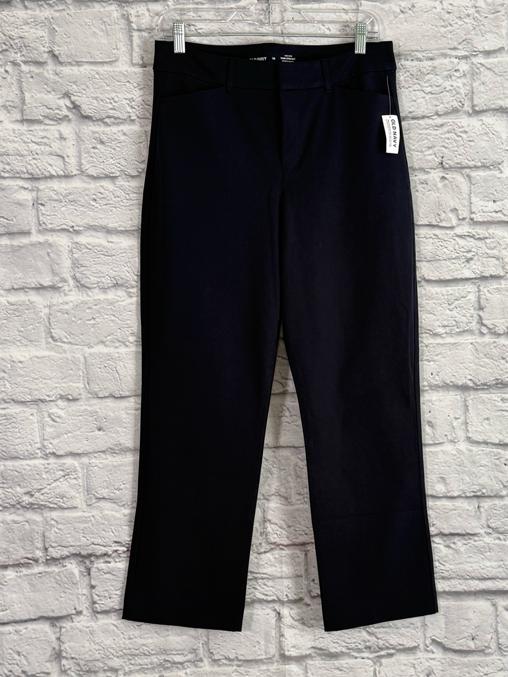 Old Navy High Rise Pixie Straight Slacks with Secret Smooth pockets Navy